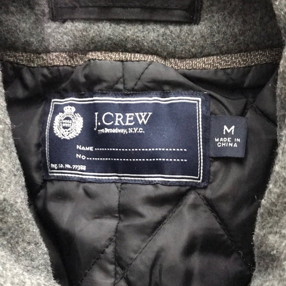 J. Crew Stadium Cloth Wool Gray Coat Medium - Picture 7 of 11